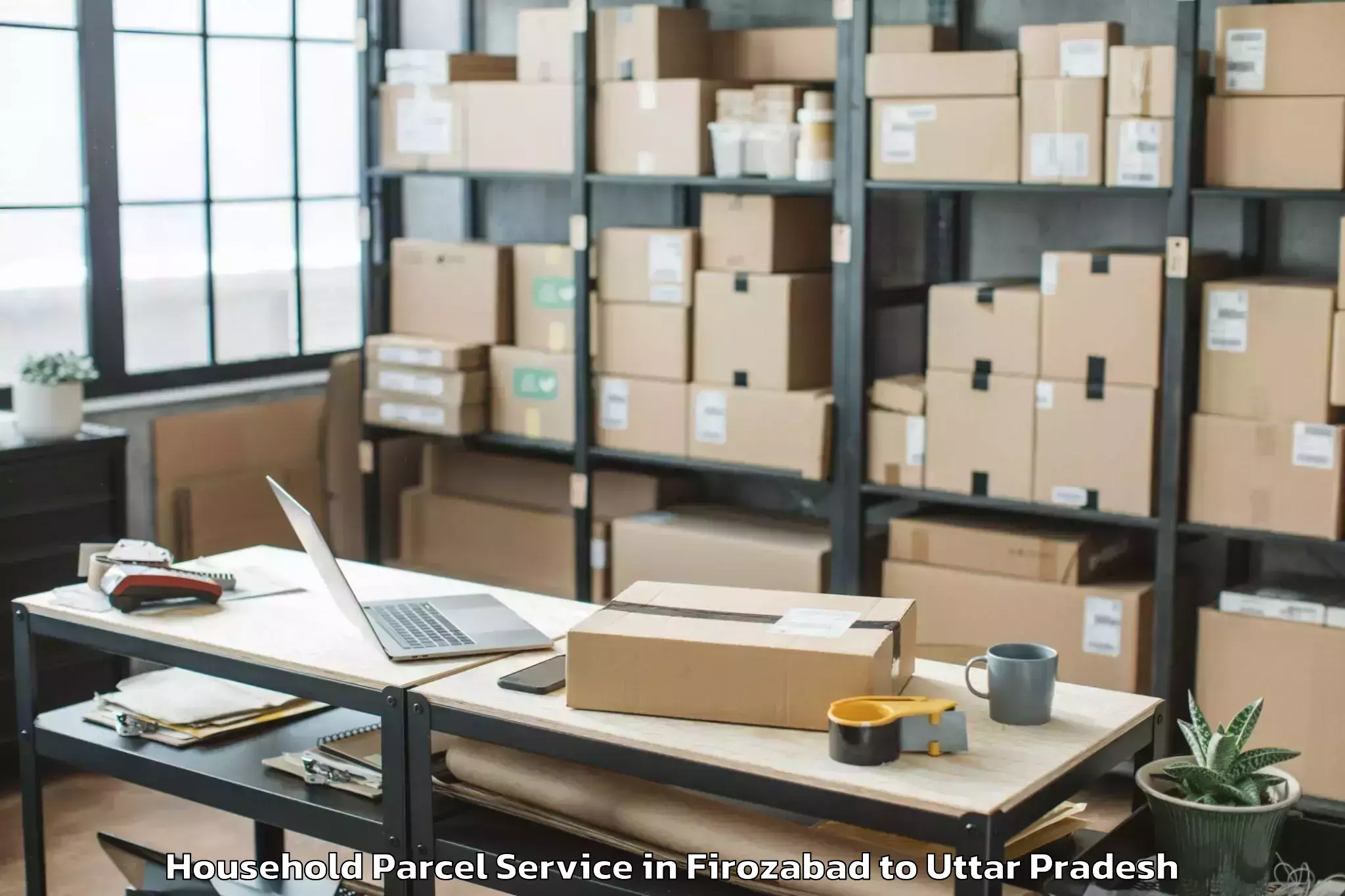 Reliable Firozabad to Chandadih Household Parcel